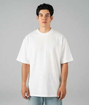 Playera Semi Oversize White Gramaje 305