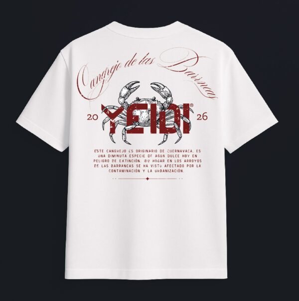 yeidixsago02-imágenes-1 Playera YEIDI “Cangrejo de las Barrancas” – 305g 100% Algodón